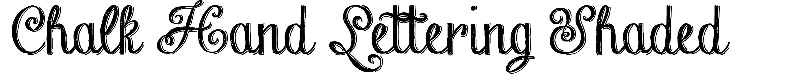 Chalk Hand Lettering Shaded