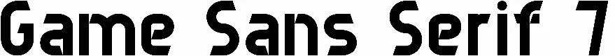 Game Sans Serif 7