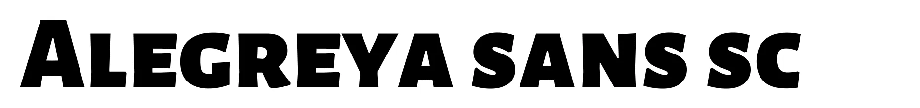 Alegreya sans sc