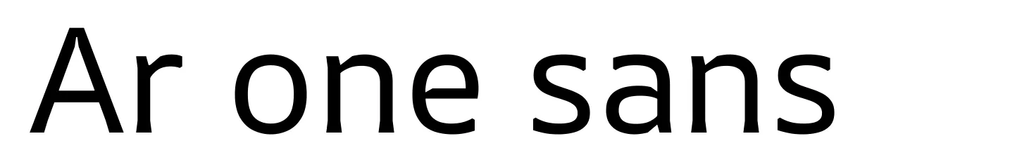 Ar one sans
