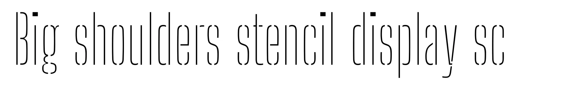 Big shoulders stencil display sc