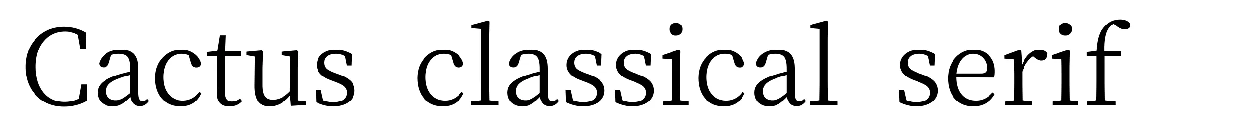 Cactus classical serif