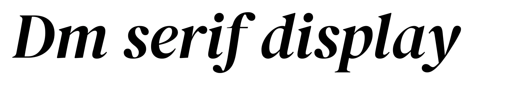 Dm serif display