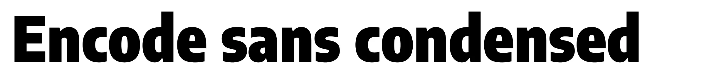 Encode sans condensed