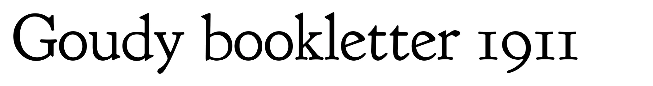 Goudy bookletter 1911
