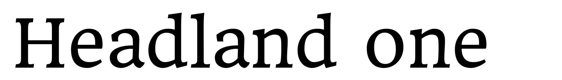 Headland one