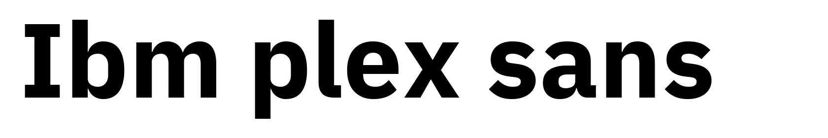 Ibm plex sans
