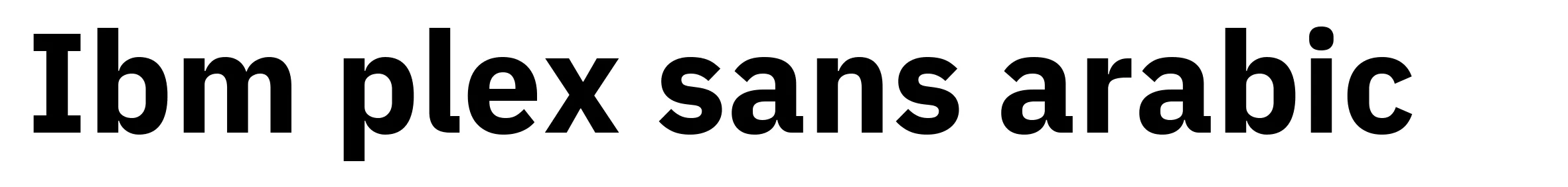 Ibm plex sans arabic
