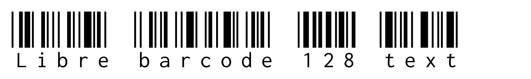 Libre barcode 128 text