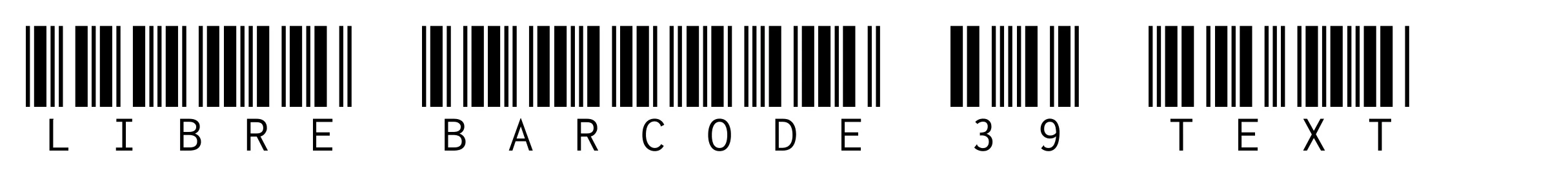 Libre barcode 39 text