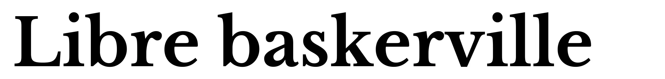 Libre baskerville