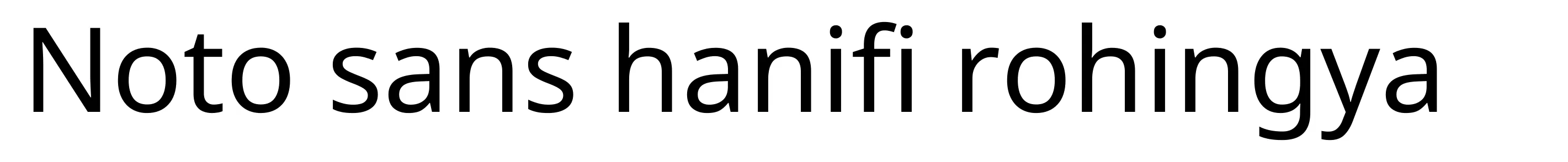 Noto sans hanifi rohingya