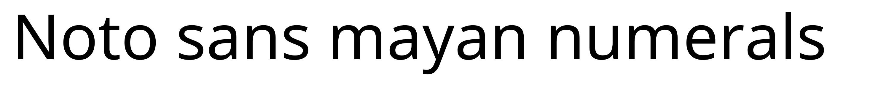 Noto sans mayan numerals