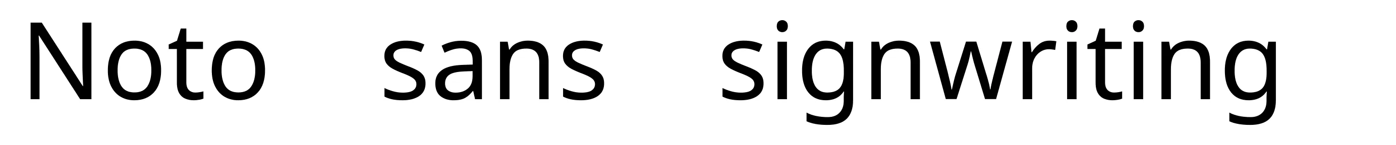 Noto sans signwriting