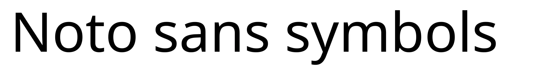 Noto sans symbols