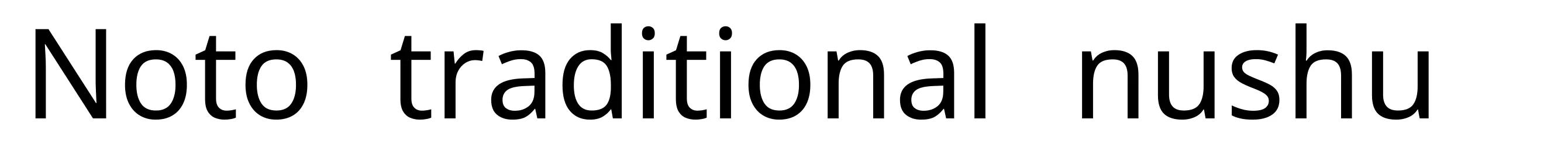 Noto traditional nushu