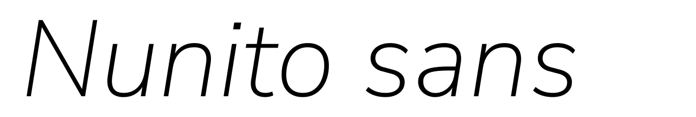 Nunito sans