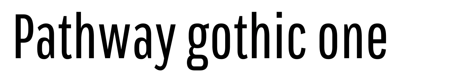 Pathway gothic one