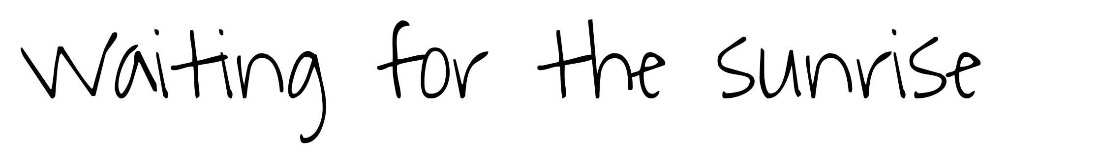 Waiting for the sunrise